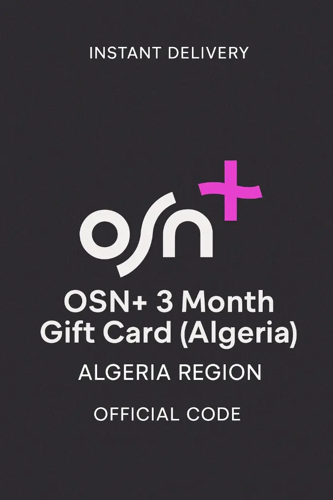 OSN+ 3 månaders presentkort (Algeriet) OSN+ 3 månaders presentkort (Algeriet)