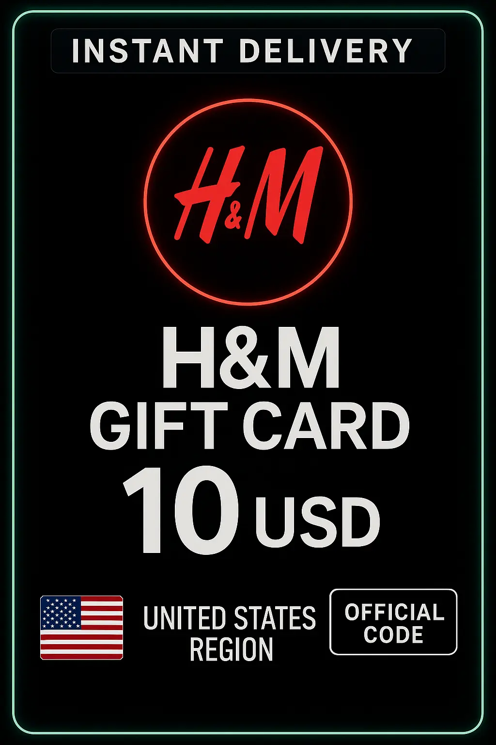 H&M gavekort - 10$ H&M gavekort - 10$