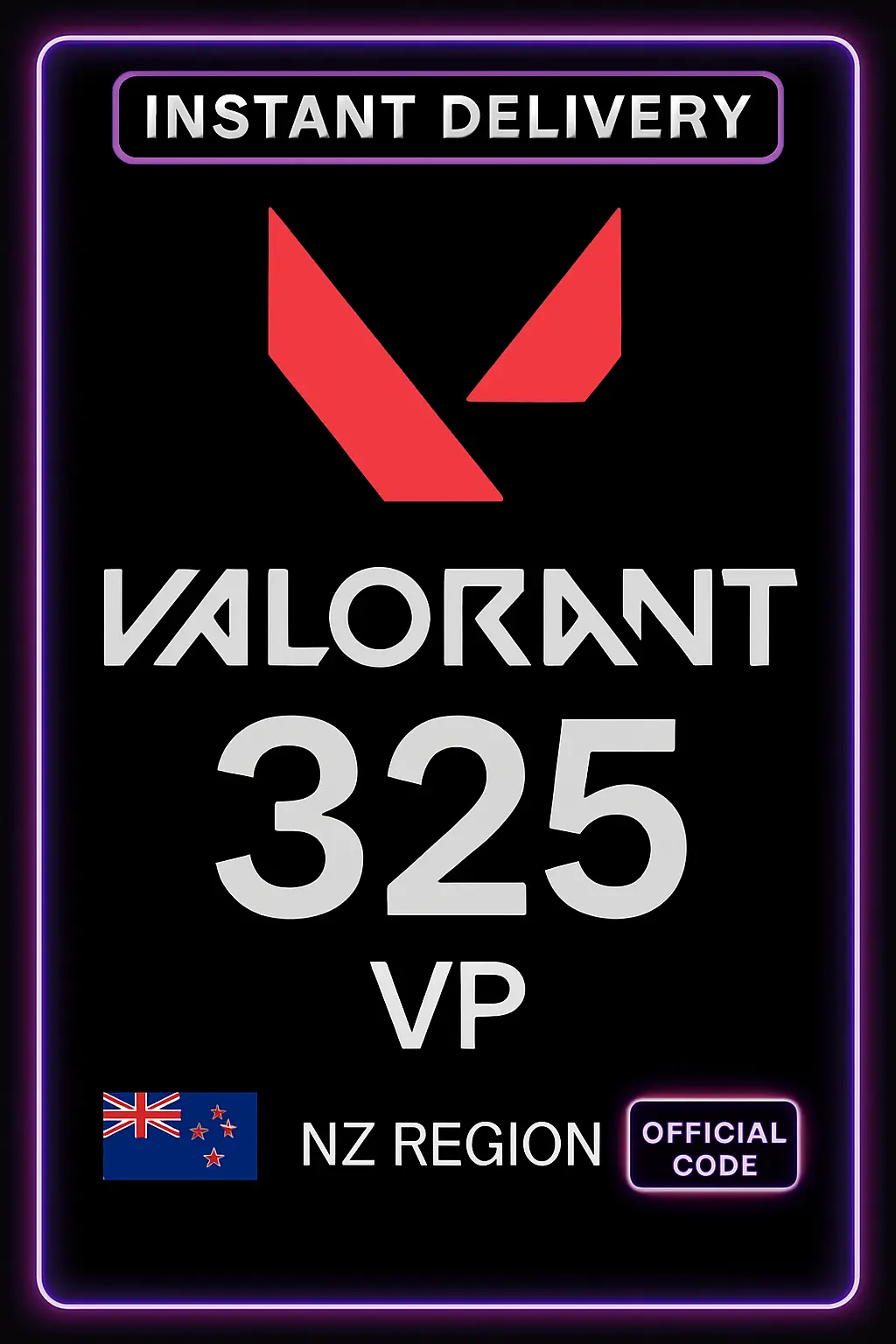 Valorant NZD 5.75 - 325 VP Valorant NZD 5.75 - 325 VP