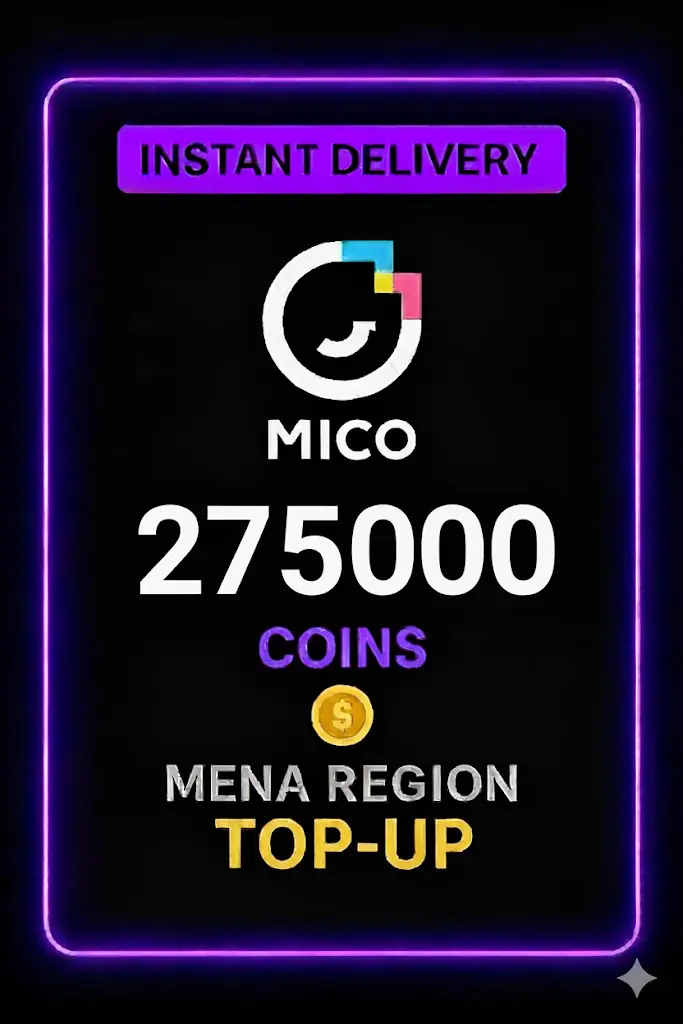 Мико Лајв - 275000 Коини Топ-Уп (МЕНА) Мико Лајв - 275000 Коини Топ-Уп (МЕНА)