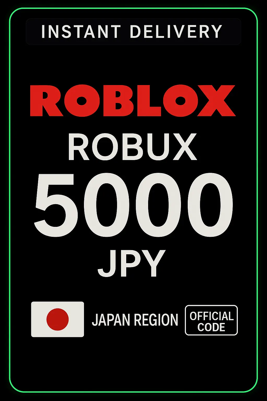 Подарочная карта Roblox на 5000 JPY (Япония) Подарочная карта Roblox на 5000 JPY (Япония)