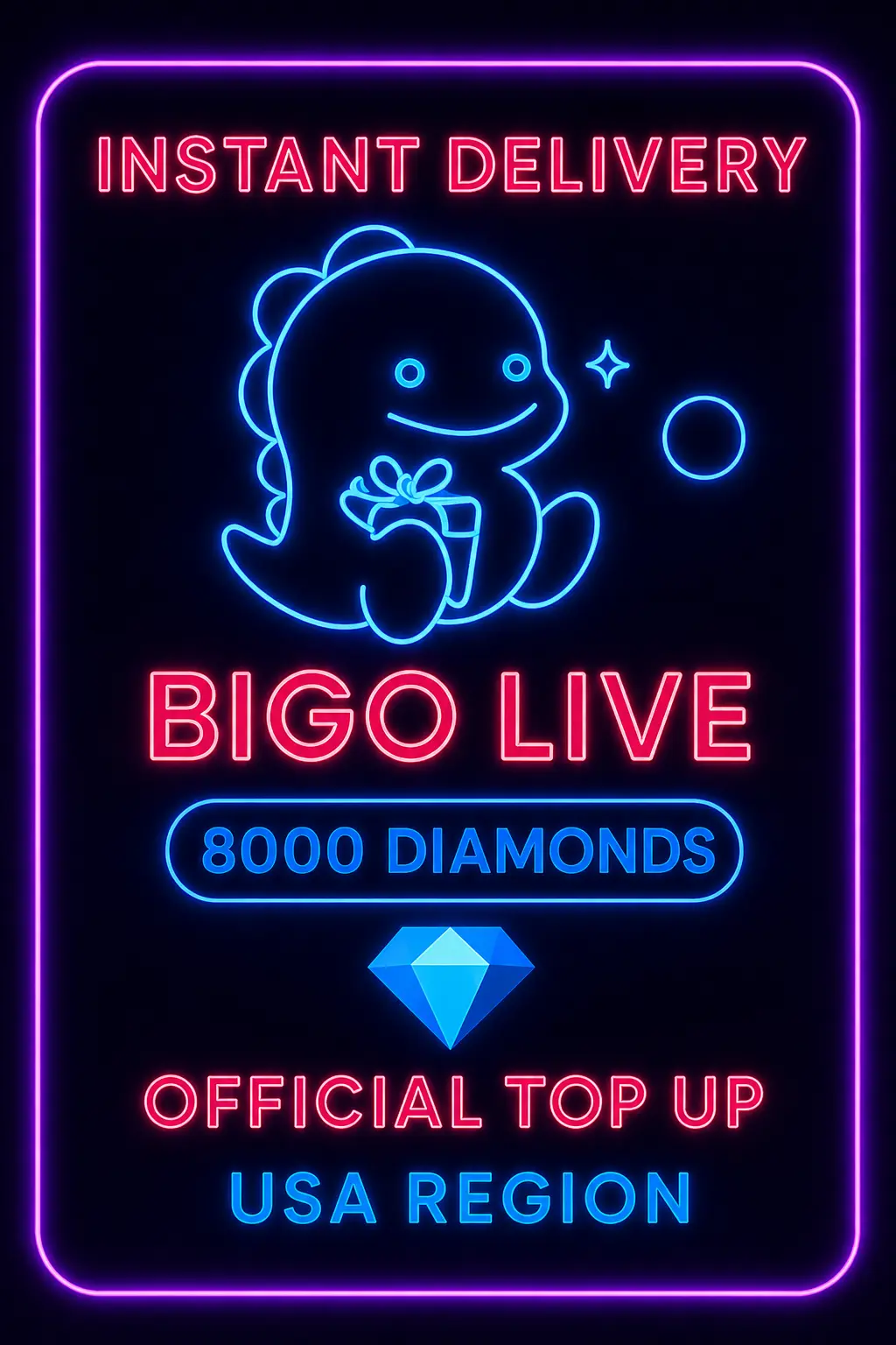 Bigo Live - 8000 Diamonds (Top-Up) (US) Bigo Live - 8000 Diamonds (Top-Up) (US)