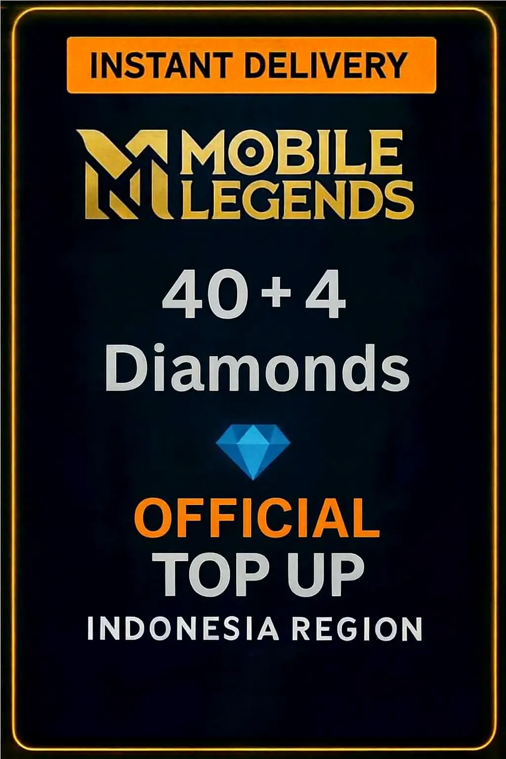 Mobile Legends 40 + 4 диаманти Топ-ъп (Индонезия) Mobile Legends 40 + 4 диаманти Топ-ъп (Индонезия)