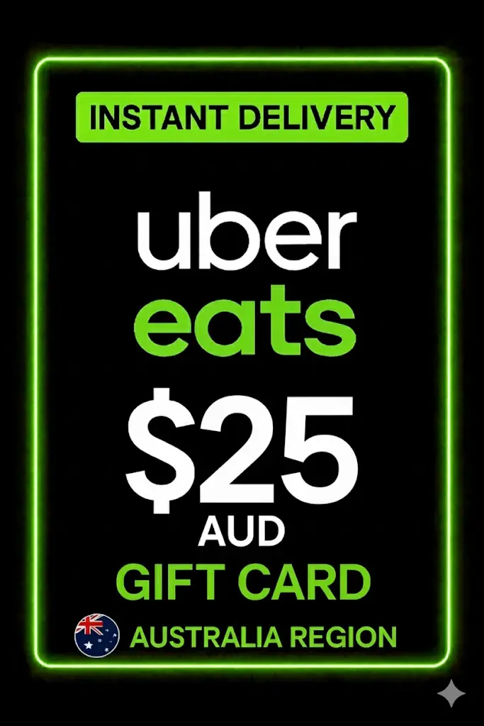 Cartão-presente Uber Eats - 25 AUD Cartão-presente Uber Eats - 25 AUD
