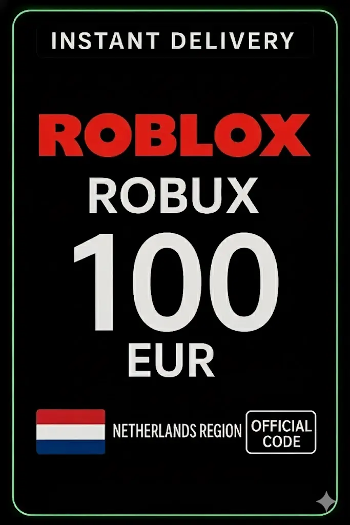 بطاقة لعبة روبلوكس بقيمة 100 يورو (NL) بطاقة لعبة روبلوكس بقيمة 100 يورو (NL)