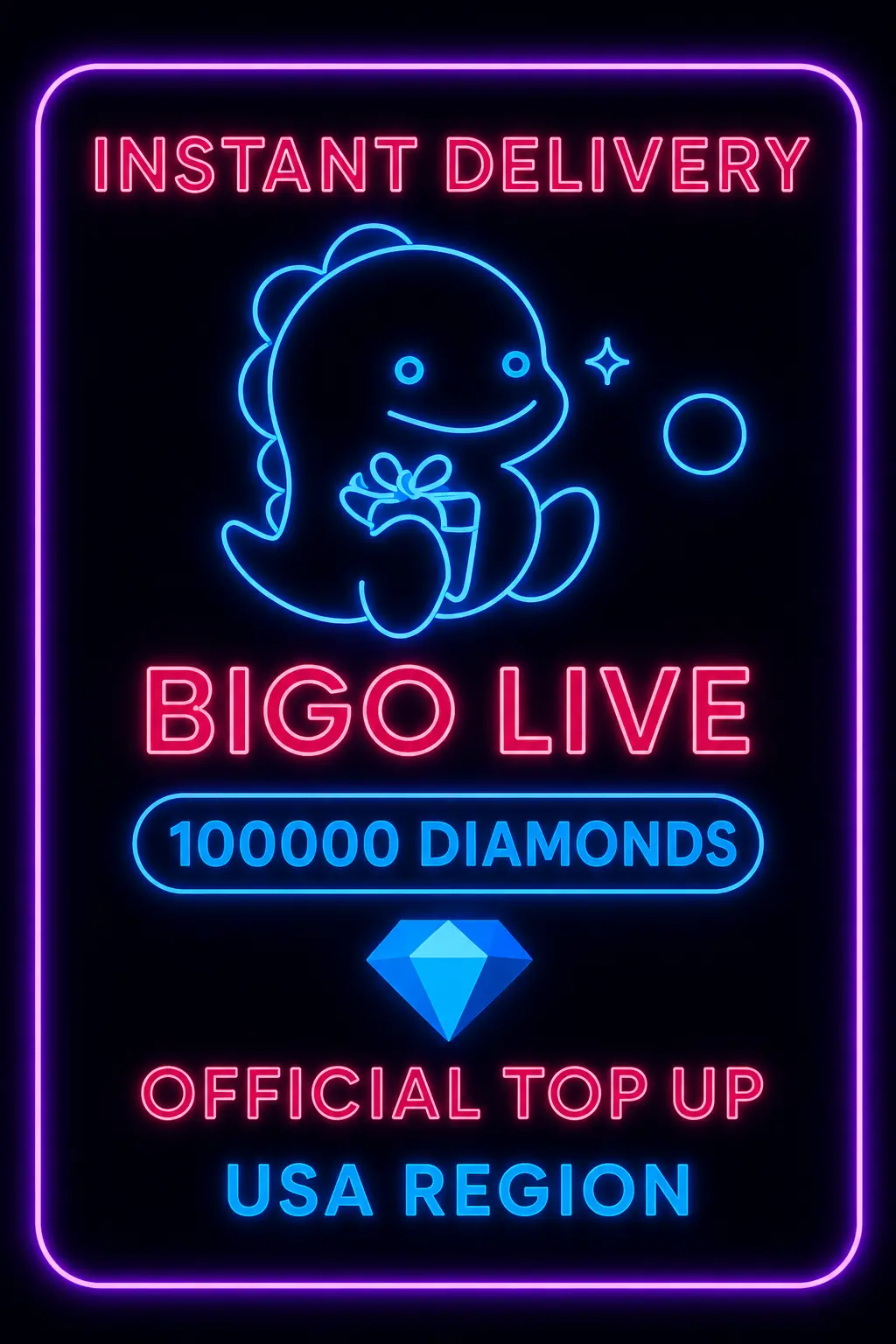 Bigo Live - 100000 Diamonds (Top-Up) (US) Bigo Live - 100000 Diamonds (Top-Up) (US)