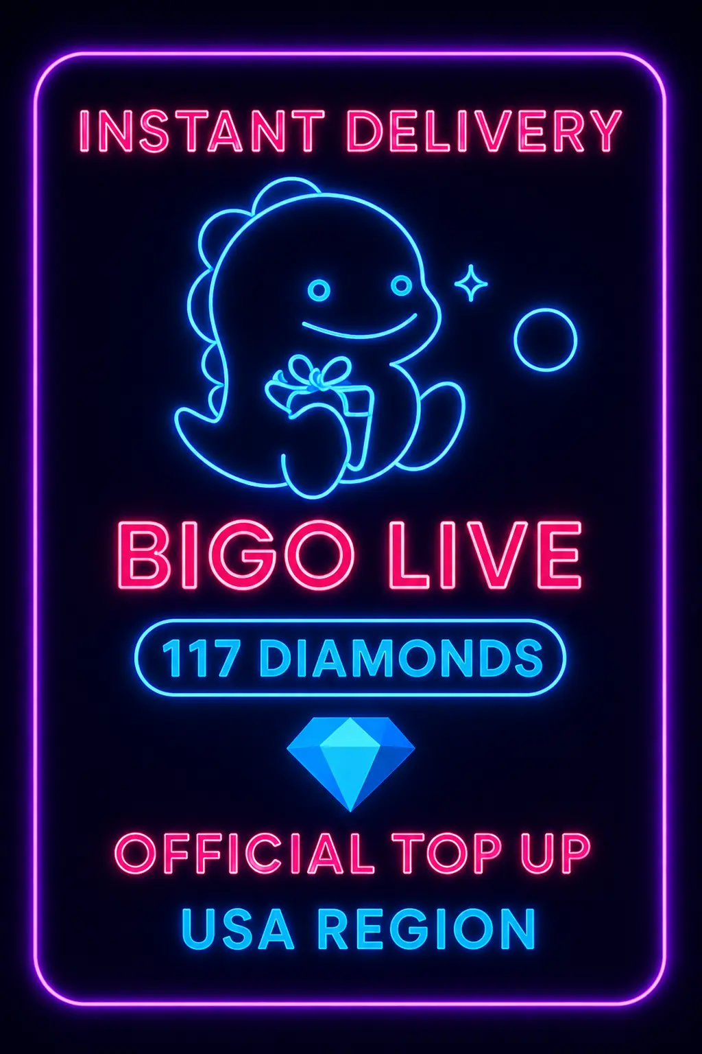 Bigo Live - 117 Diamonds (Top-Up) (US) Bigo Live - 117 Diamonds (Top-Up) (US)