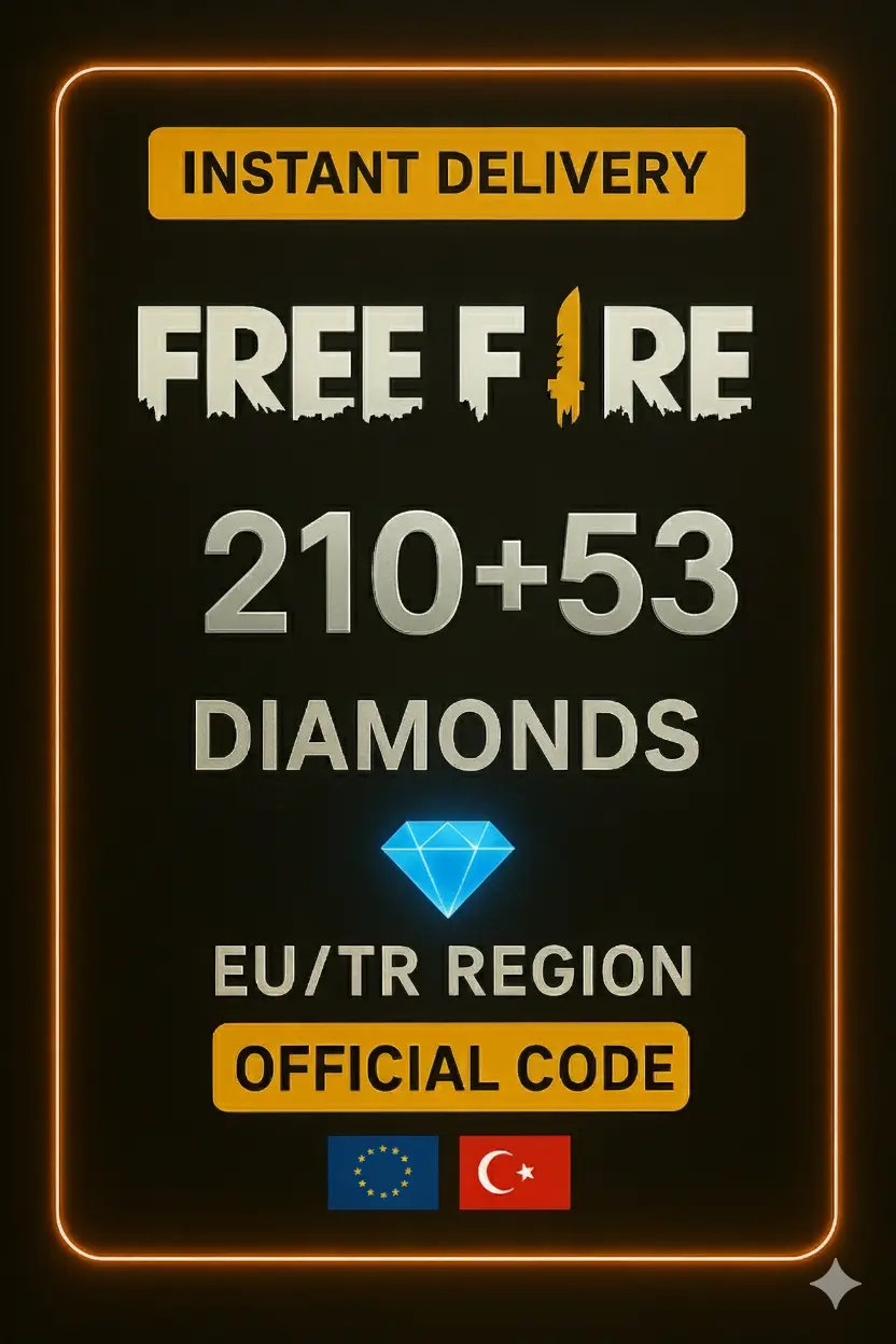 Free Fire 210+53 Diamanten (EU-TR) Free Fire 210+53 Diamanten (EU-TR)