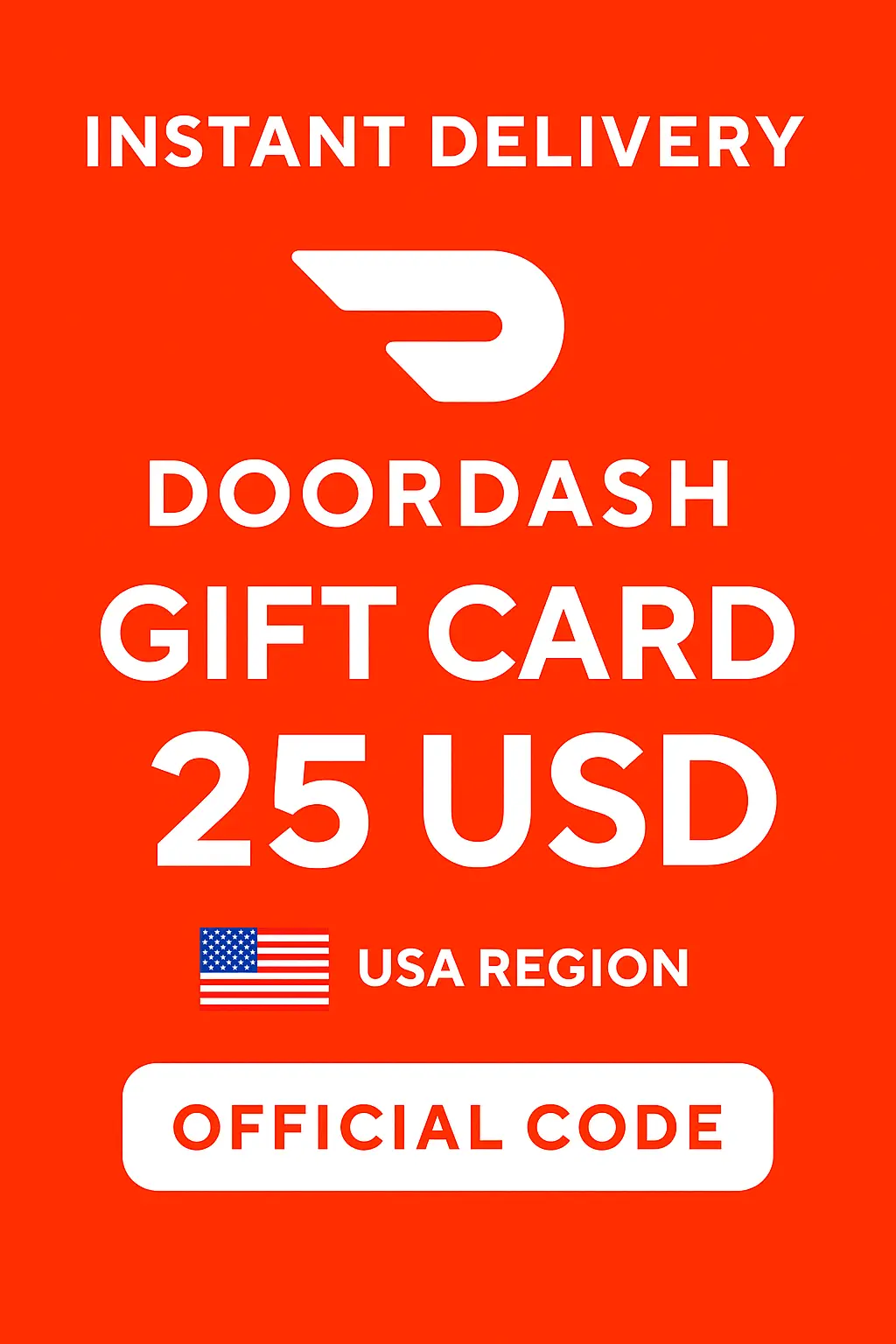 DoorDash Gift Cards - 25$ DoorDash Gift Cards - 25$