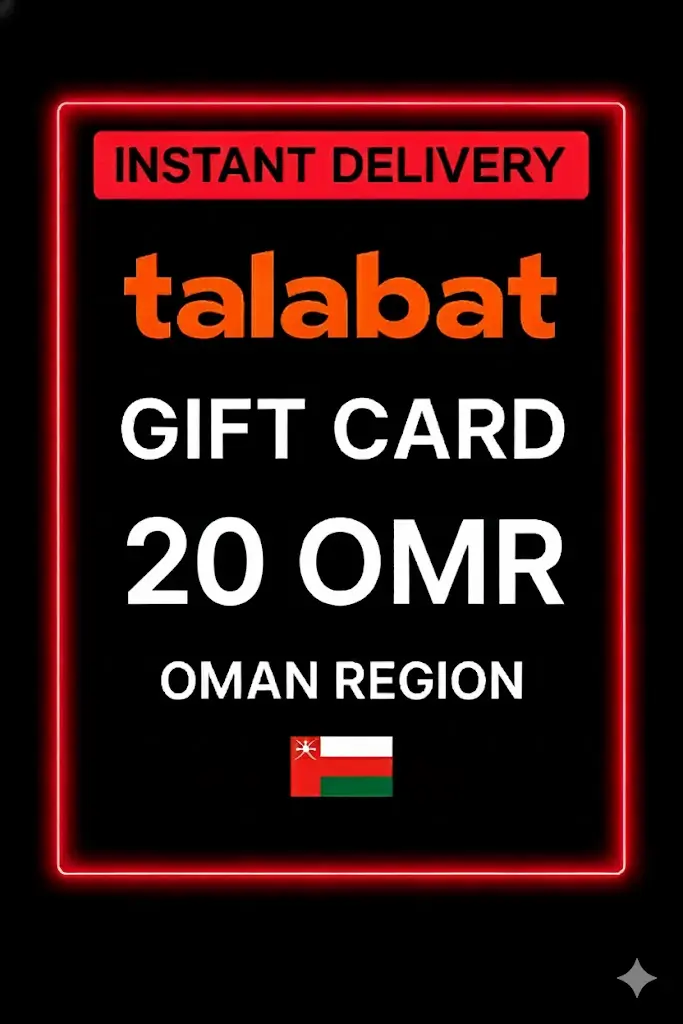 Talabat kinkekaart Oman - 20 OMR Talabat kinkekaart Oman - 20 OMR