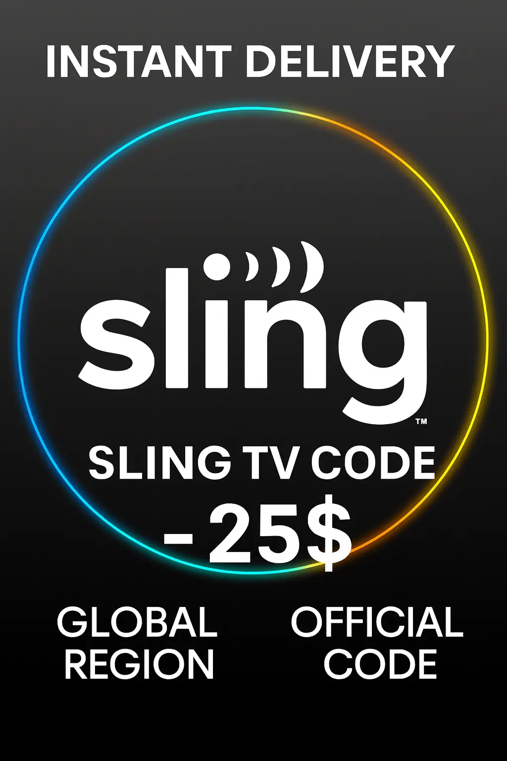 Sling TV kóði - 25$ Sling TV kóði - 25$