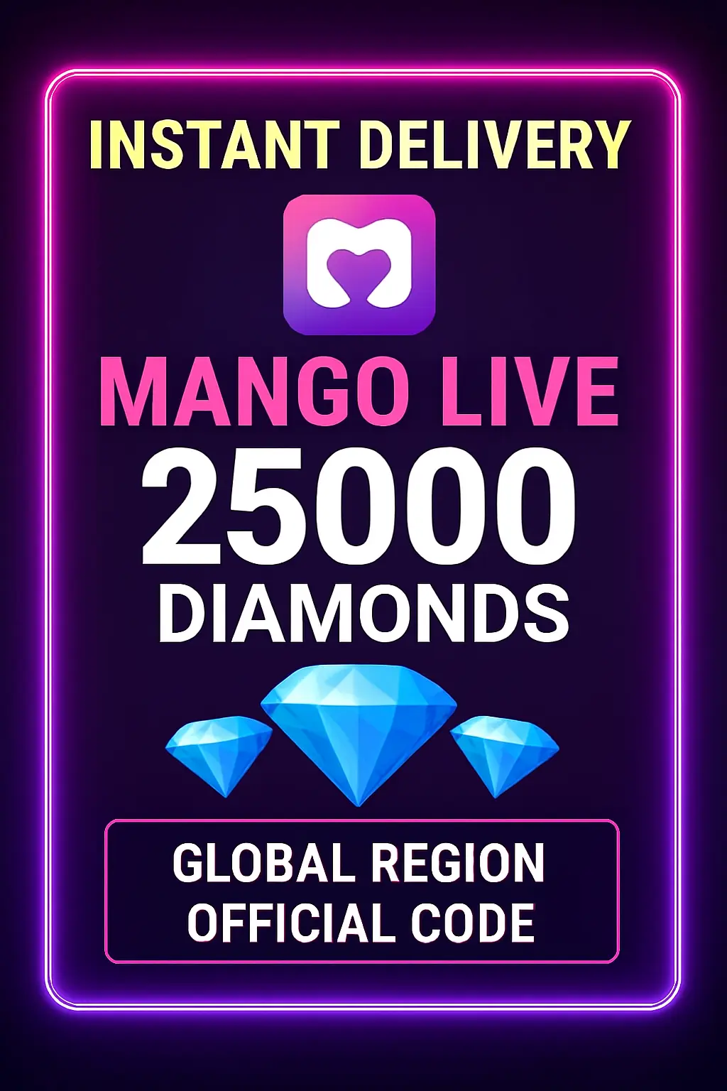 Mango Live Top-Up - 25000 Berlian Mango Live Top-Up - 25000 Berlian