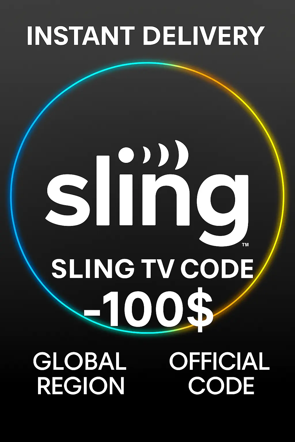 Sling TV kóði - 100$ Sling TV kóði - 100$