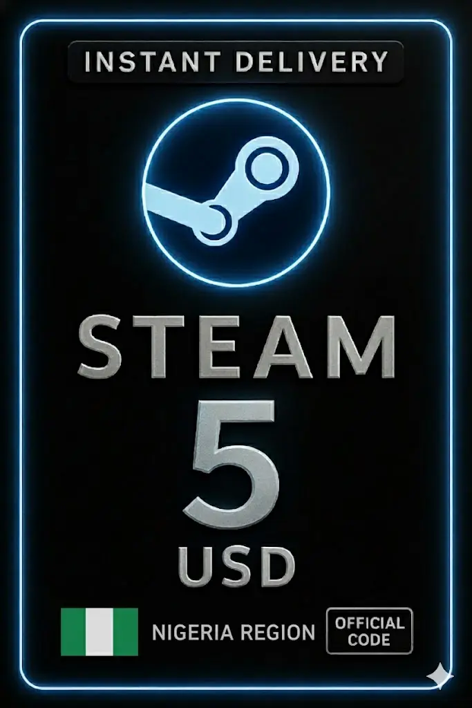 كود محفظة ستيم - 5 دولارات أمريكية (نيجيريا) كود محفظة ستيم - 5 دولارات أمريكية (نيجيريا)