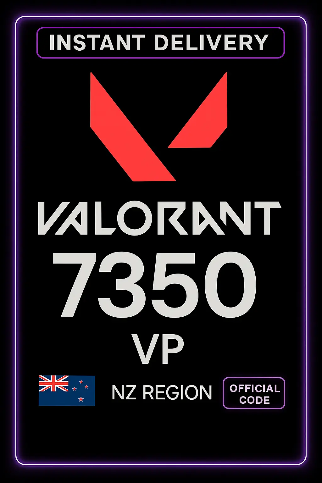 Valorant NZD 112 - 7350 VP Valorant NZD 112 - 7350 VP