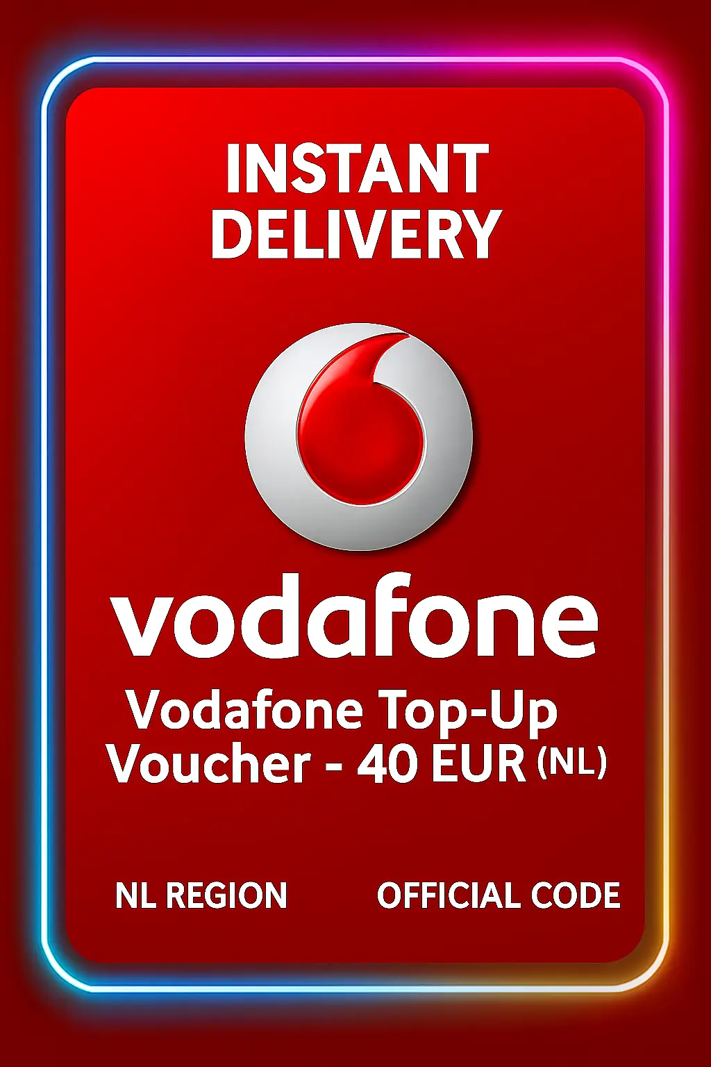 Vodafone Top-Up Voucher - 40 EUR (NL) Vodafone Top-Up Voucher - 40 EUR (NL)