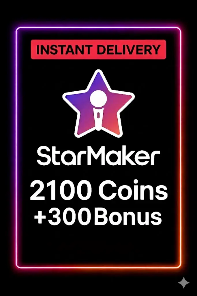 StarMaker 2100 Coins + 300 Bonus Top Up StarMaker 2100 Coins + 300 Bonus Top Up