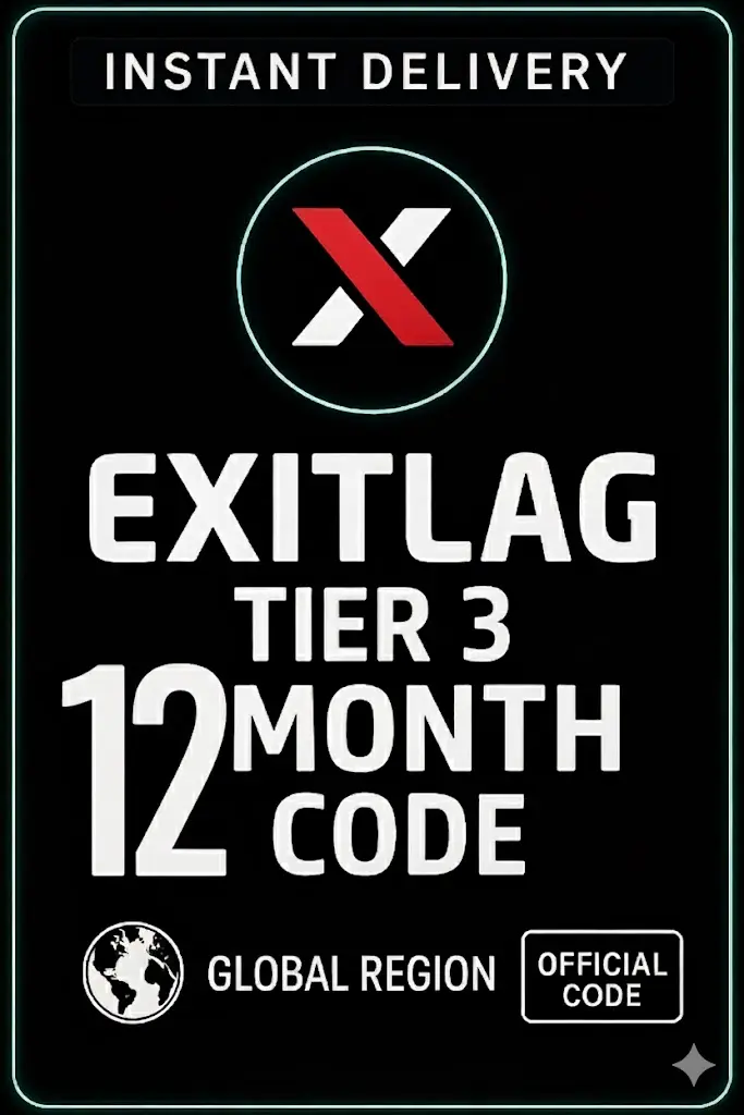 Exitlag 12 Month (Tier 3) Check description for region restrictions. Exitlag 12 Month (Tier 3) Check description for region restrictions.