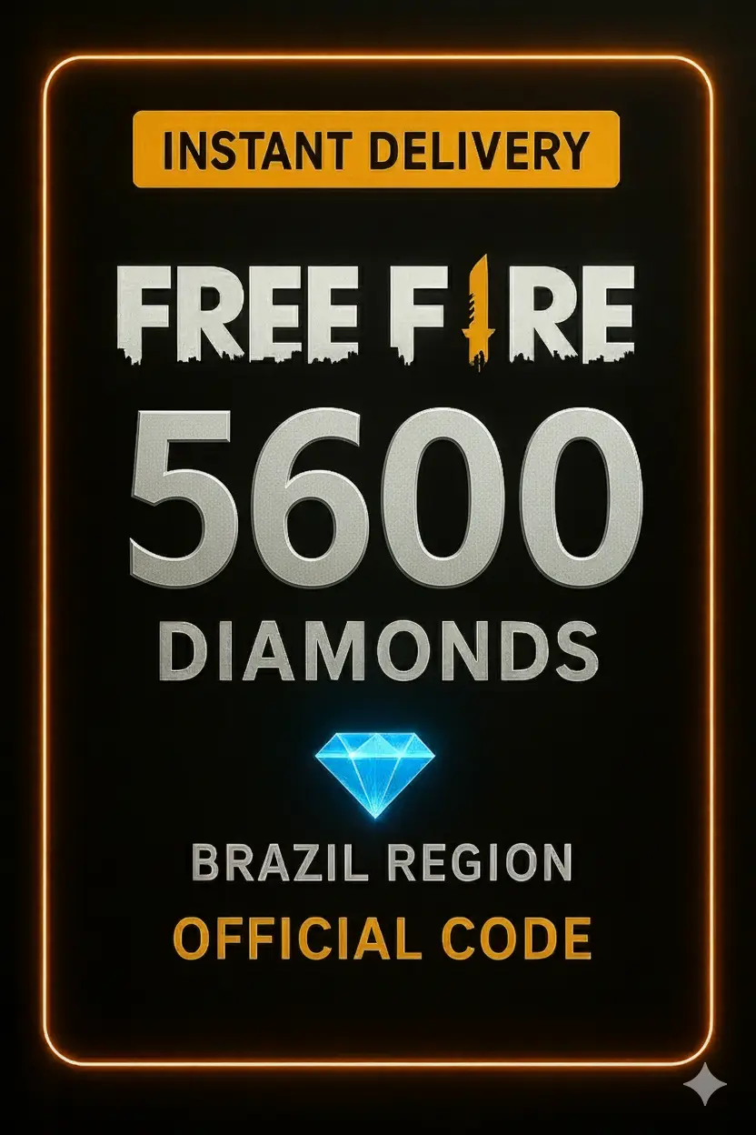Free Fire - 5600 Diamantes Código + 10% de Bônus Brazil Free Fire - 5600 Diamantes Código + 10% de Bônus Brazil