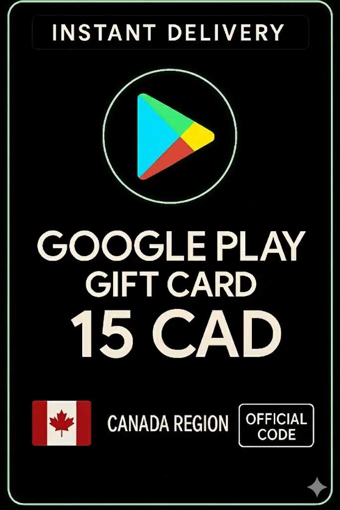 Kartu Hadiah Google Play - Kanada 15 CAD Kartu Hadiah Google Play - Kanada 15 CAD