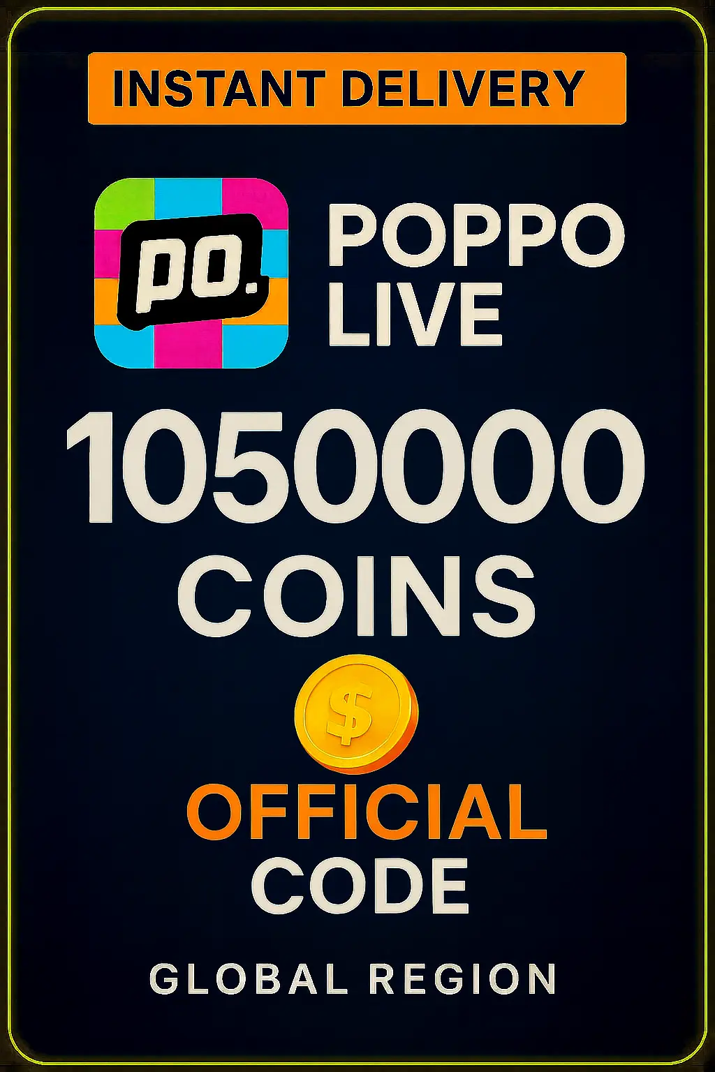 Poppo Ao Vivo - 1050000 Moedas Poppo Ao Vivo - 1050000 Moedas