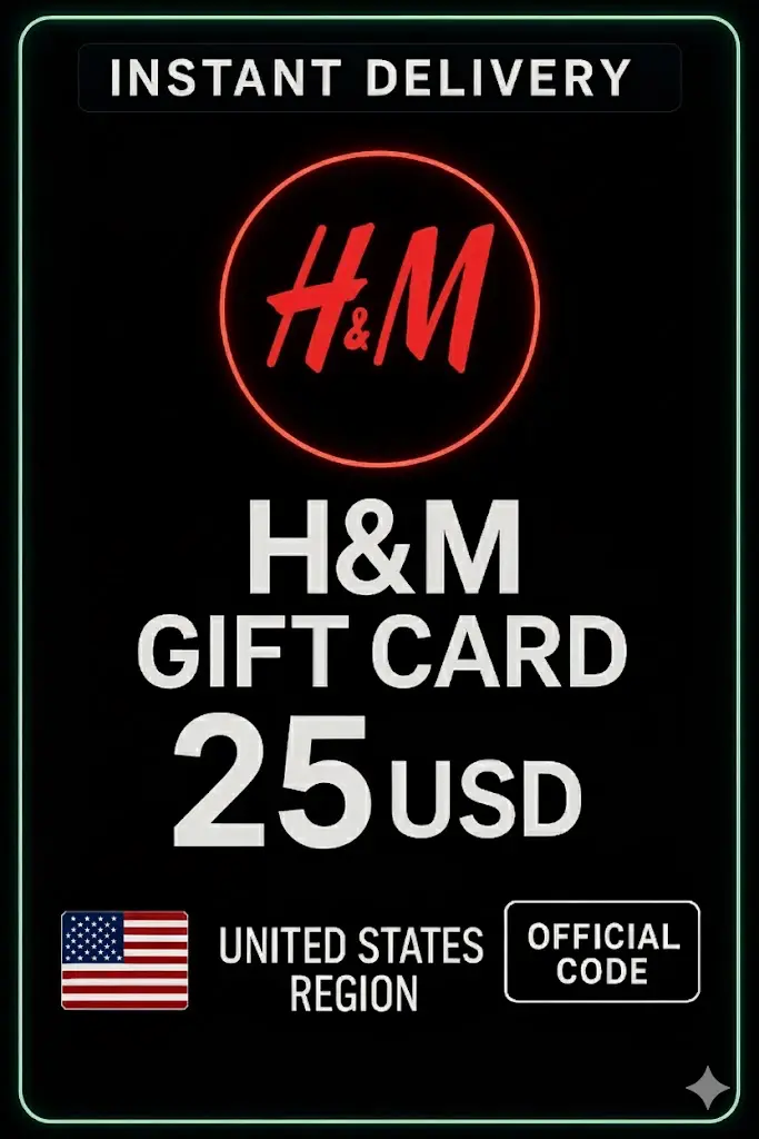 H&M gavekort - 25$ H&M gavekort - 25$