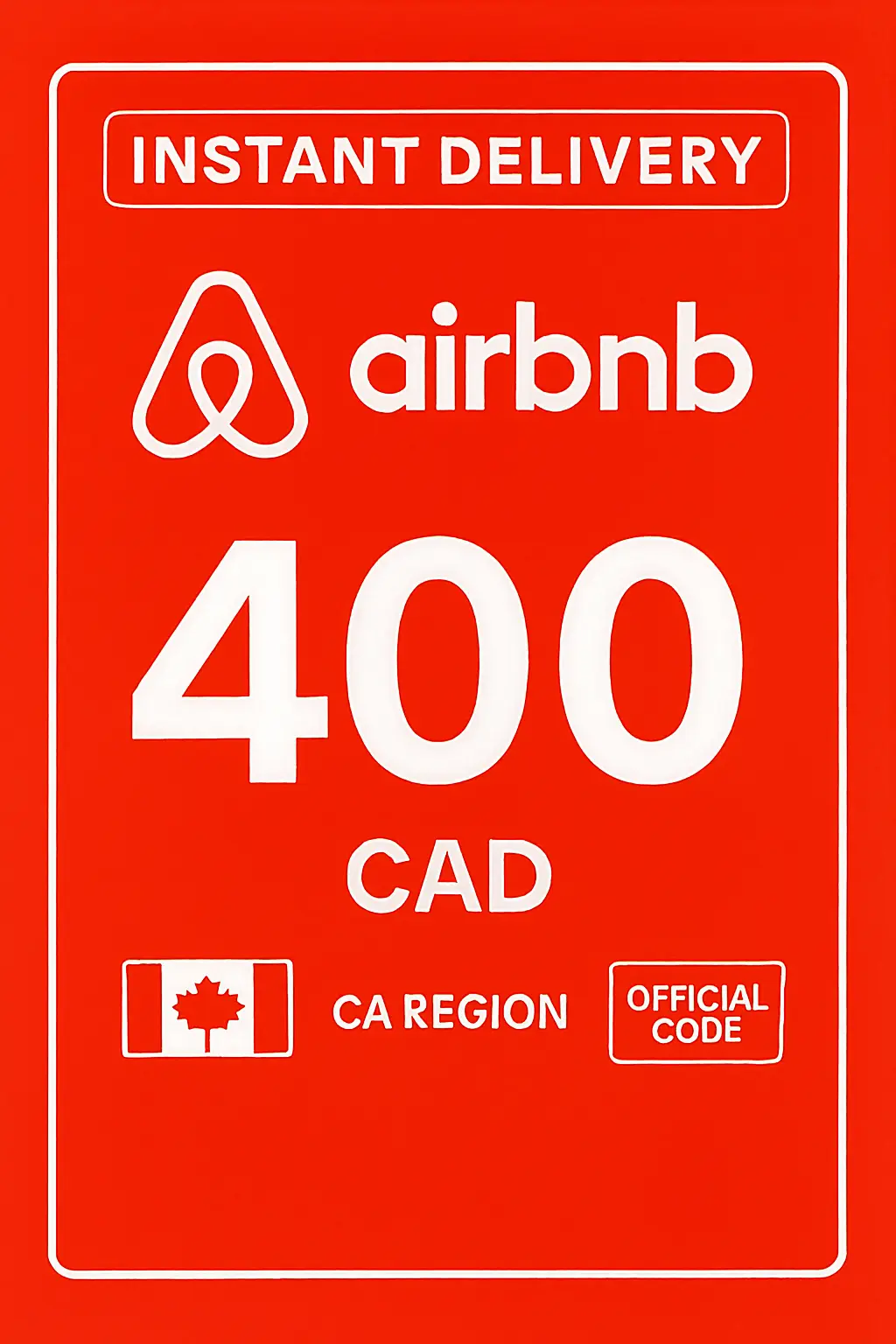 Airbnb подарочна карта - 400 CAD (Канада) Airbnb подарочна карта - 400 CAD (Канада)