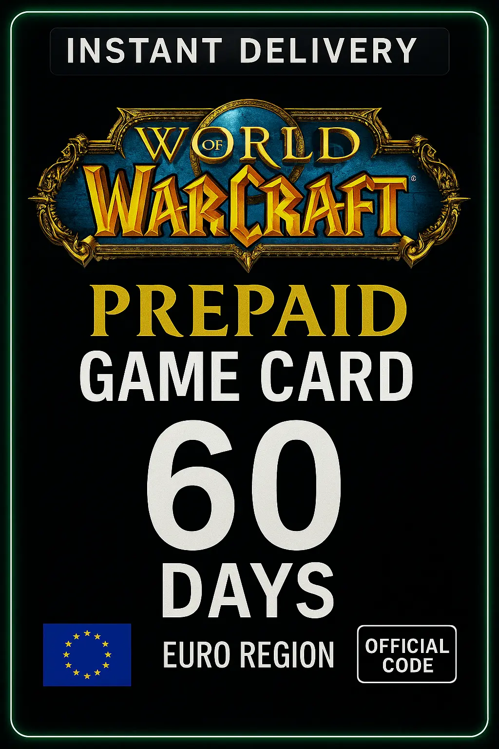 World Of Warcraft 60 Денешки Предплатена Играчка Картичка (ЕУ) World Of Warcraft 60 Денешки Предплатена Играчка Картичка (ЕУ)