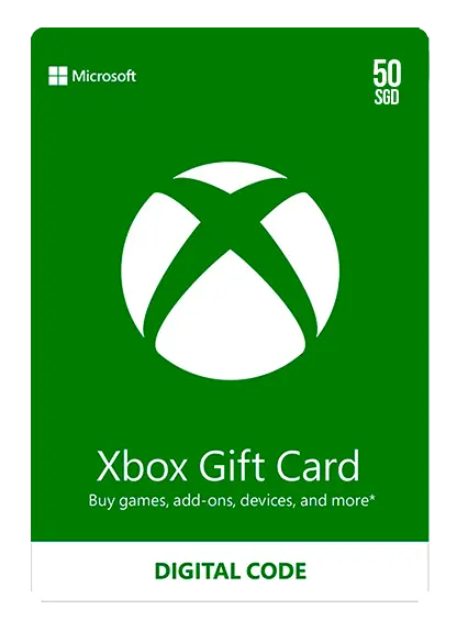 Tarjeta de regalo XBox Live 50 SGD SG Tarjeta de regalo XBox Live 50 SGD SG