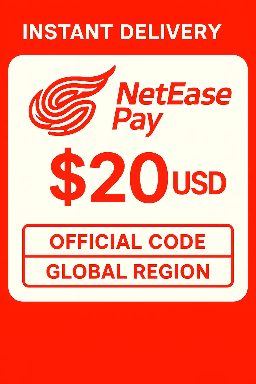 NetEase Pay Gift Card - 20$ USD NetEase Pay Gift Card - 20$ USD
