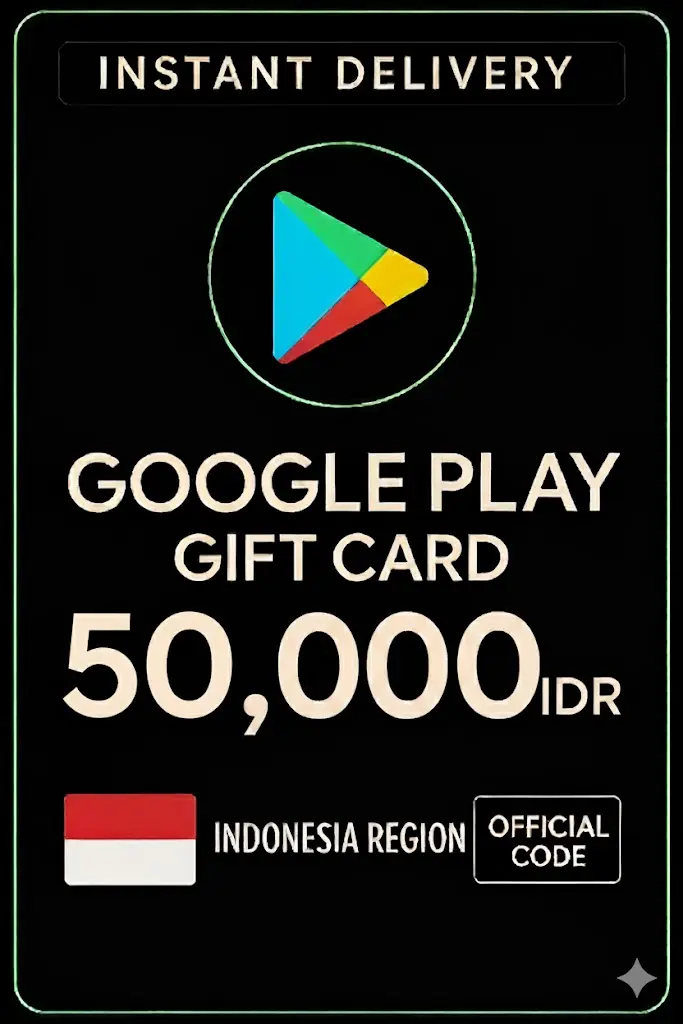 Google Play подаръчна карта - Индонезия IDR 50.000 Google Play подаръчна карта - Индонезия IDR 50.000