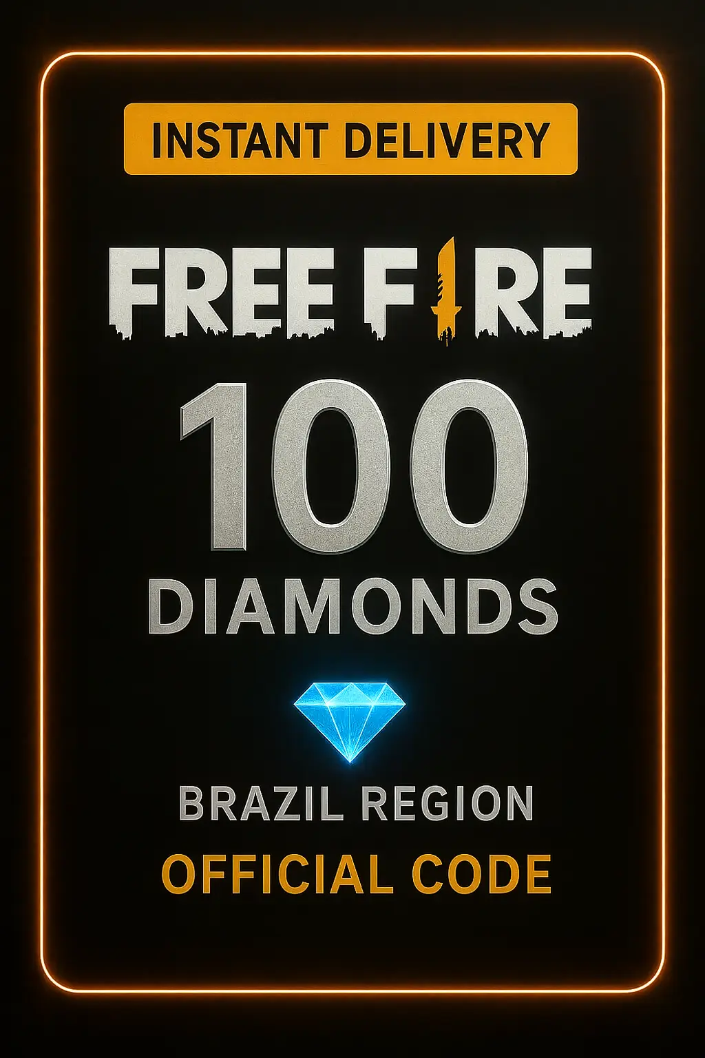 Free Fire - 100 Diamantes Código + 10% de Bônus Brazil Free Fire - 100 Diamantes Código + 10% de Bônus Brazil