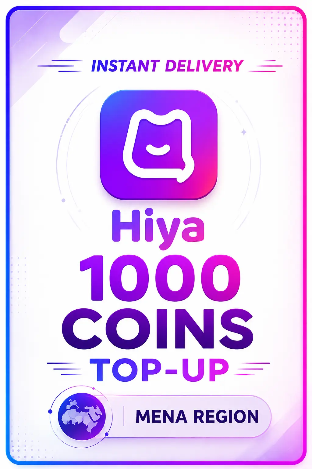 Hiya - 1000 Coins Top-Up (MENA) Hiya - 1000 Coins Top-Up (MENA)