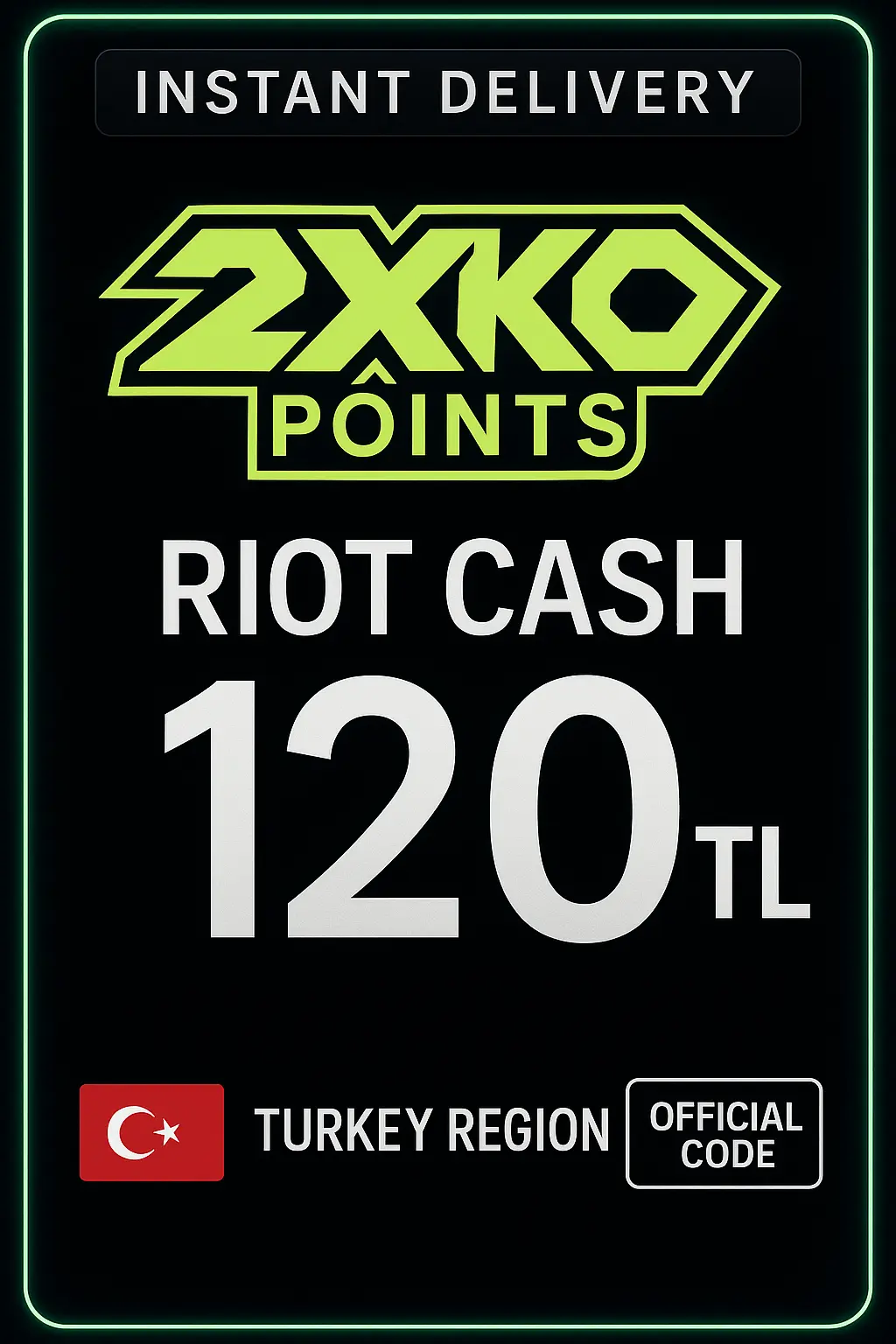 2XKO - KO Poäng 120 TL Riot Cash 2XKO - KO Poäng 120 TL Riot Cash