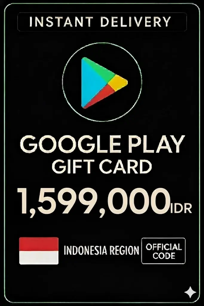 Картичка за подарък Google Play - Индонезия IDR 1.599.000 Картичка за подарък Google Play - Индонезия IDR 1.599.000
