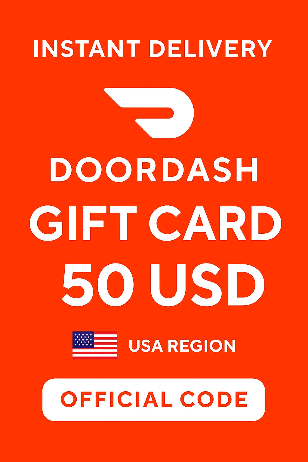 DoorDash Gift Cards - 50$ DoorDash Gift Cards - 50$