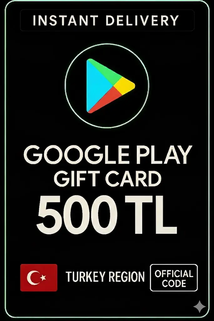 Google Play hediye kodu 500 TRY Google Play hediye kodu 500 TRY