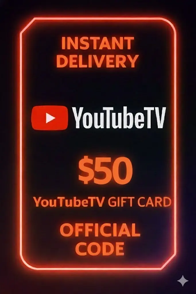 Kartu Hadiah YouTube TV - 50$ Kartu Hadiah YouTube TV - 50$