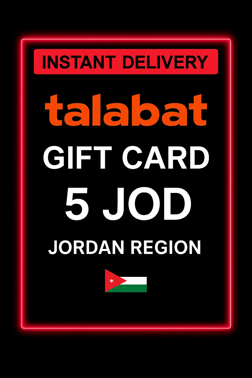 Talabat poklon kartica Jordan - 5 JOD Talabat poklon kartica Jordan - 5 JOD