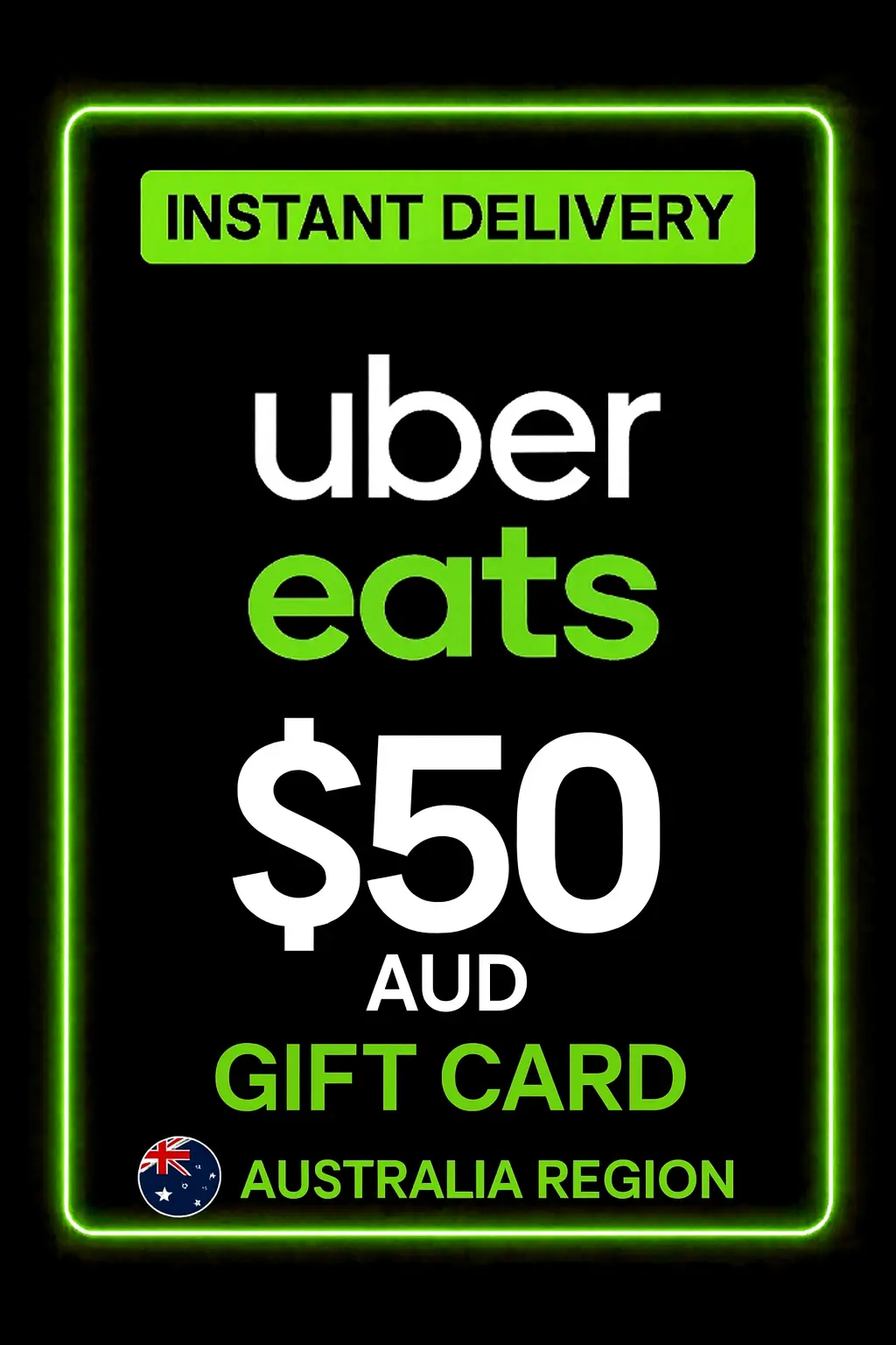 Cartão-presente Uber Eats - 50 AUD Cartão-presente Uber Eats - 50 AUD