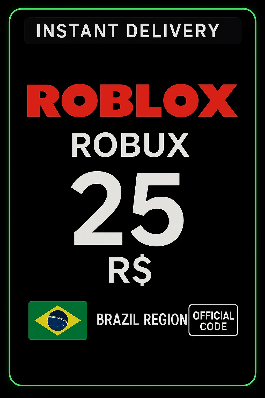 Roblox R$25 Gift Card Roblox R$25 Gift Card