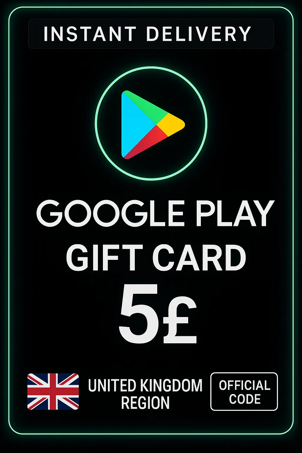 Google Play-presentkort - Storbritannien 5 £ Google Play-presentkort - Storbritannien 5 £