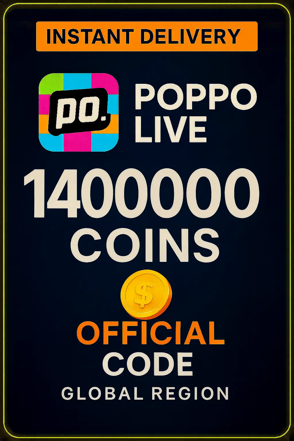 Poppo Ao Vivo - 1400000 Moedas Poppo Ao Vivo - 1400000 Moedas