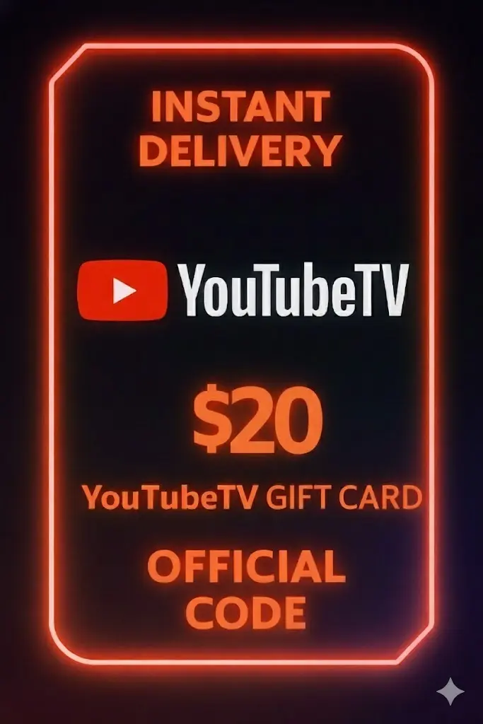 Kartu Hadiah YouTube TV - 20$ Kartu Hadiah YouTube TV - 20$