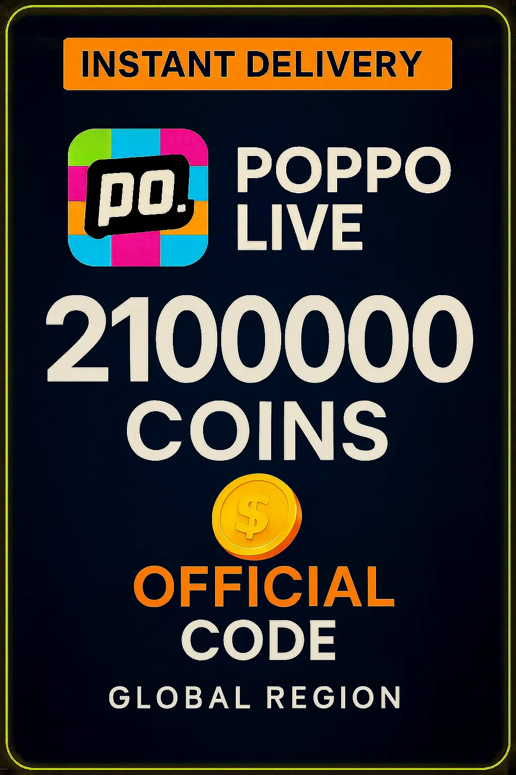 Poppo Ao Vivo - 2100000 Moedas Poppo Ao Vivo - 2100000 Moedas