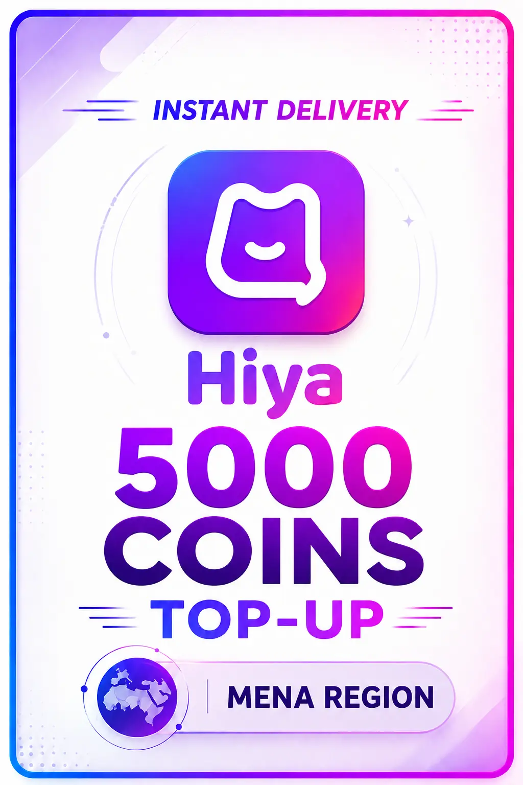 Hiya - 5000 Coins Top-Up (MENA) Hiya - 5000 Coins Top-Up (MENA)