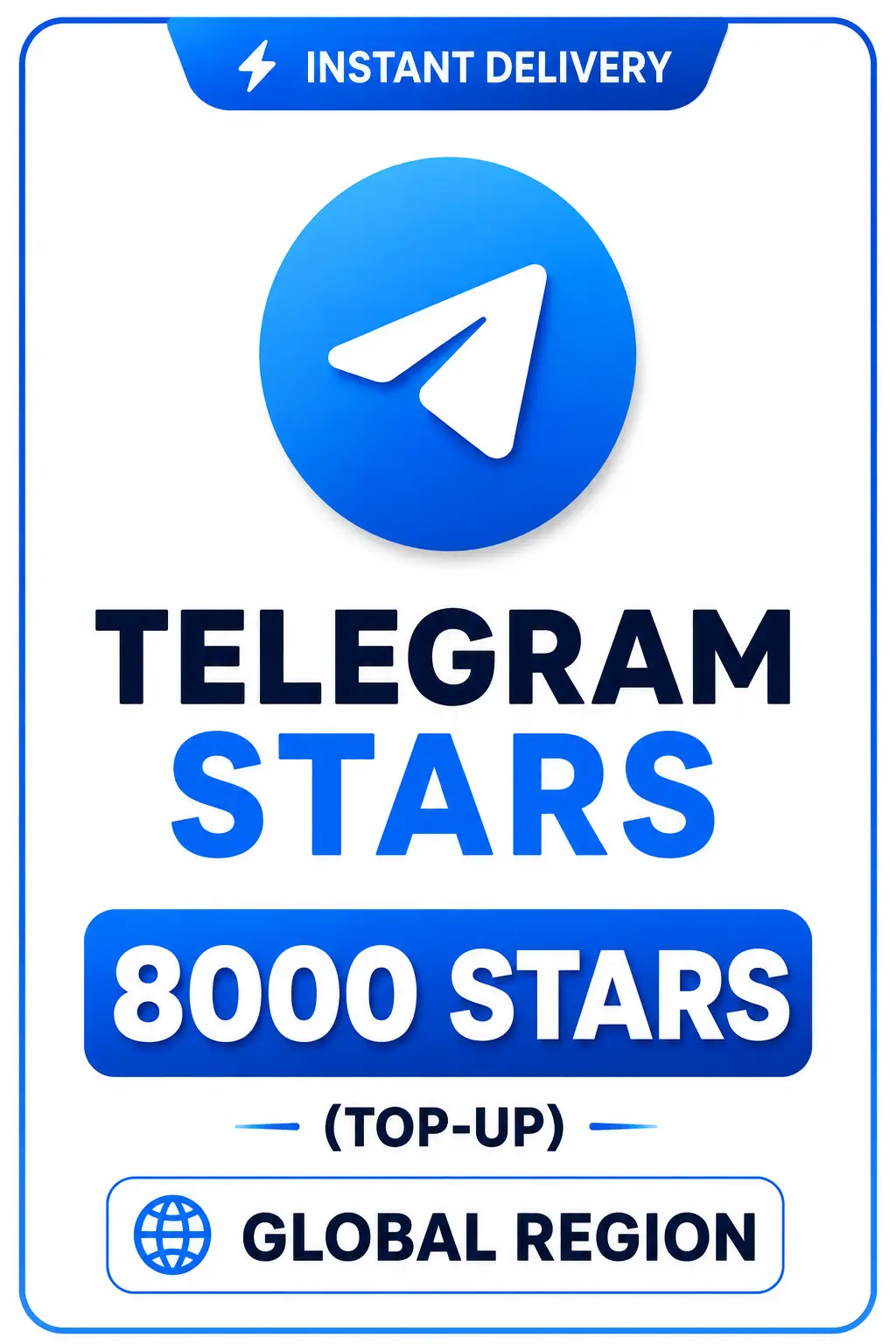 Telegram - 8000 Stars (Top-Up) Telegram - 8000 Stars (Top-Up)