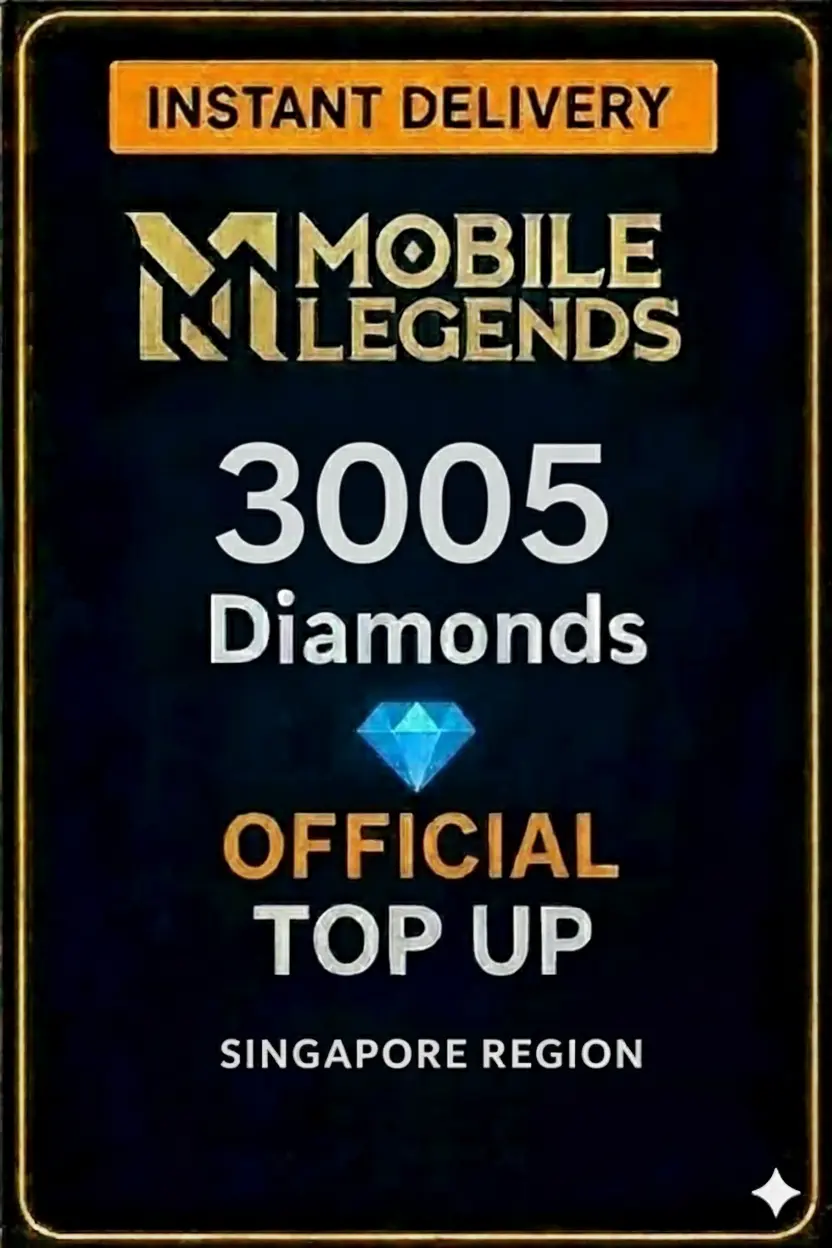 Mobile Legends - 3005 Diamonds Top-Up (Singapore) Mobile Legends - 3005 Diamonds Top-Up (Singapore)