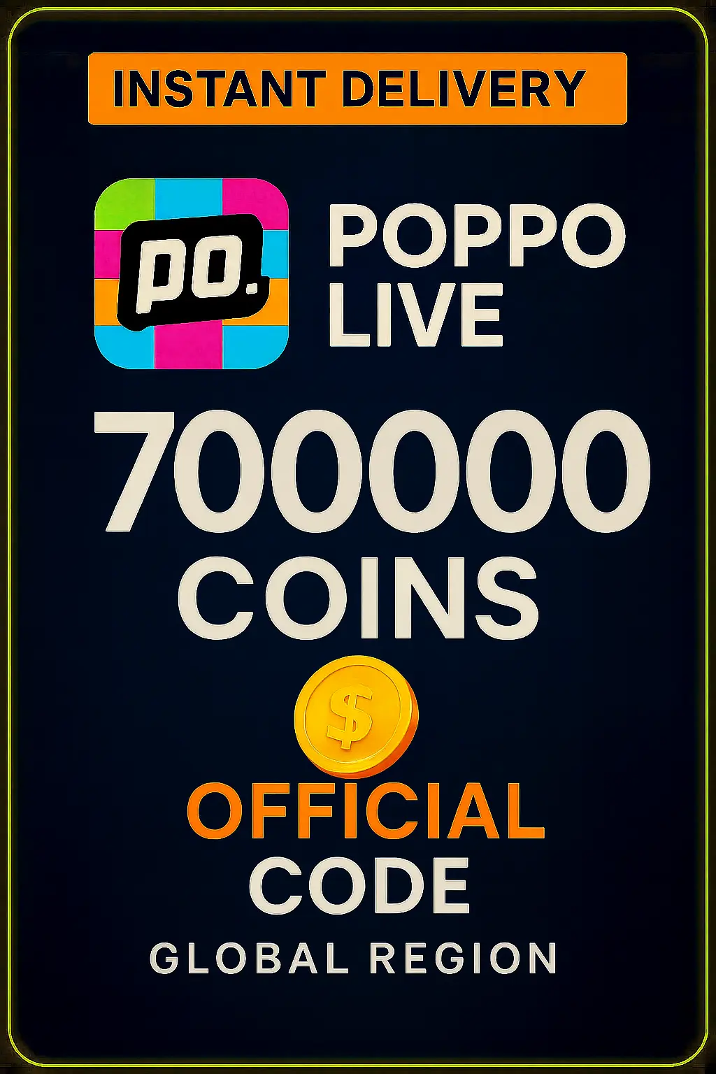 Poppo Ao Vivo - 700000 Moedas Poppo Ao Vivo - 700000 Moedas