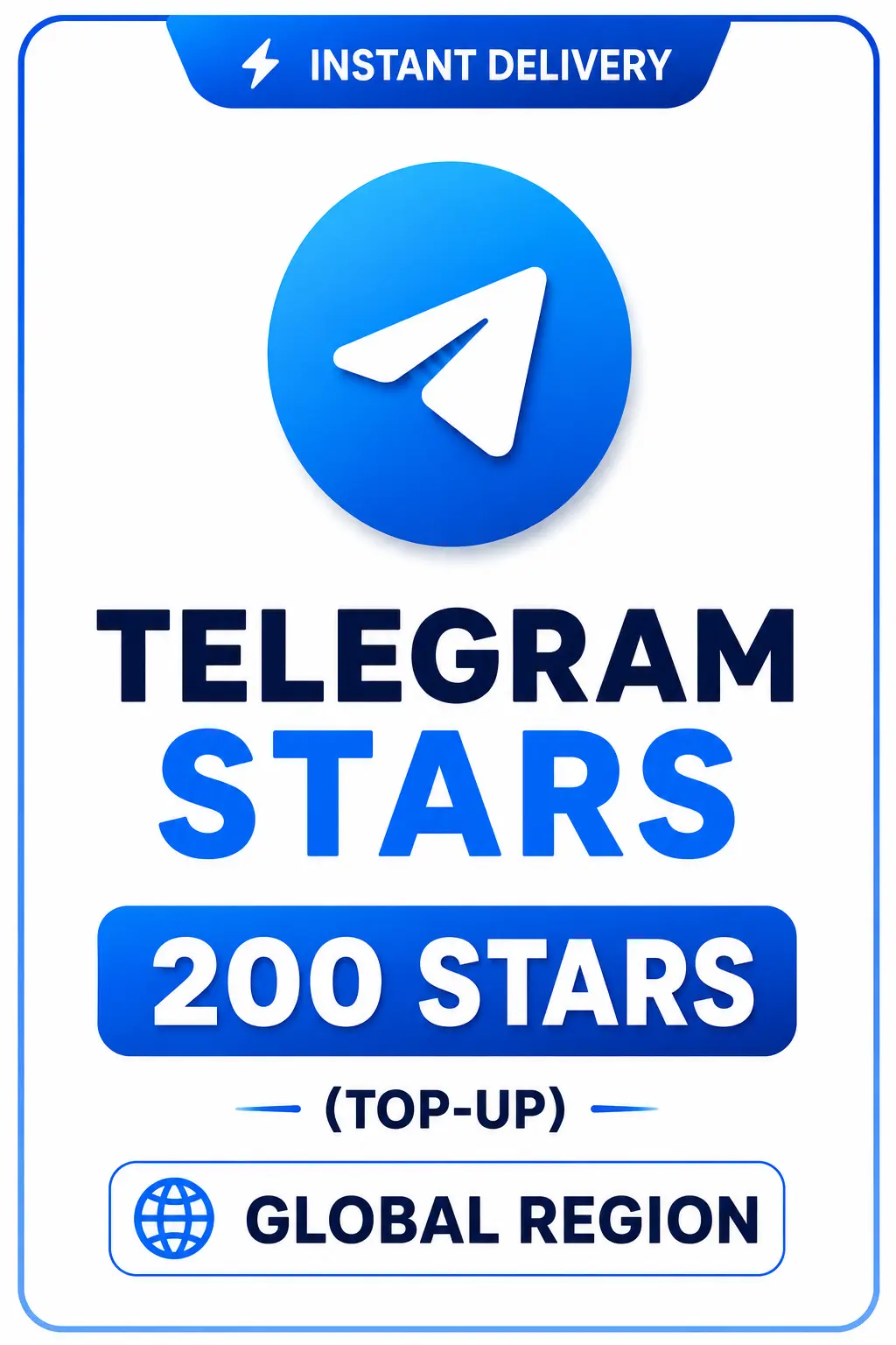 Telegram - 200 Stars (Top-Up) Telegram - 200 Stars (Top-Up)